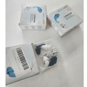 3 Sets Swimming Ear Plugs Noise Cancelling Three Layer Design Reusable Silicone